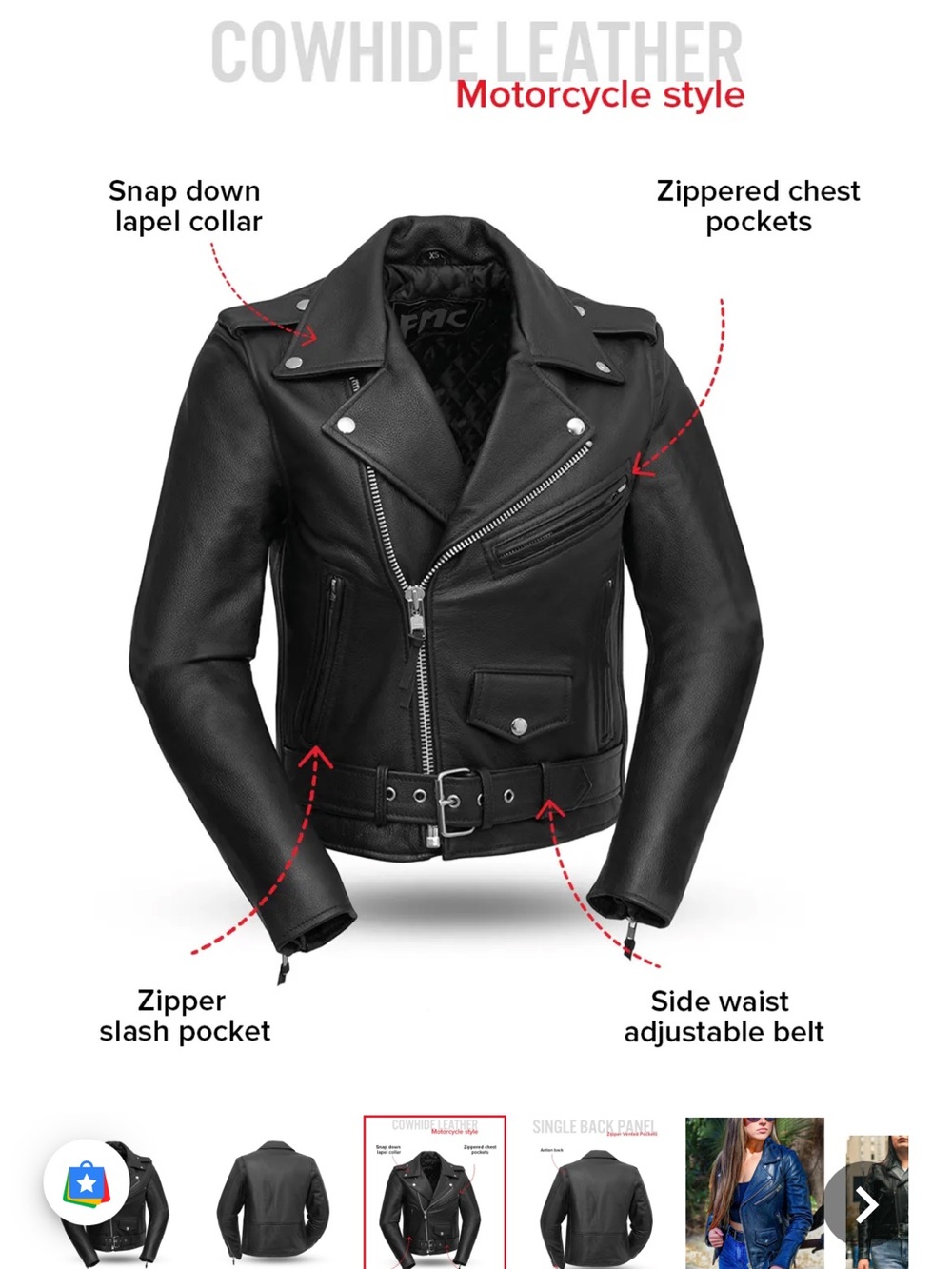 Women’s real leather jacket